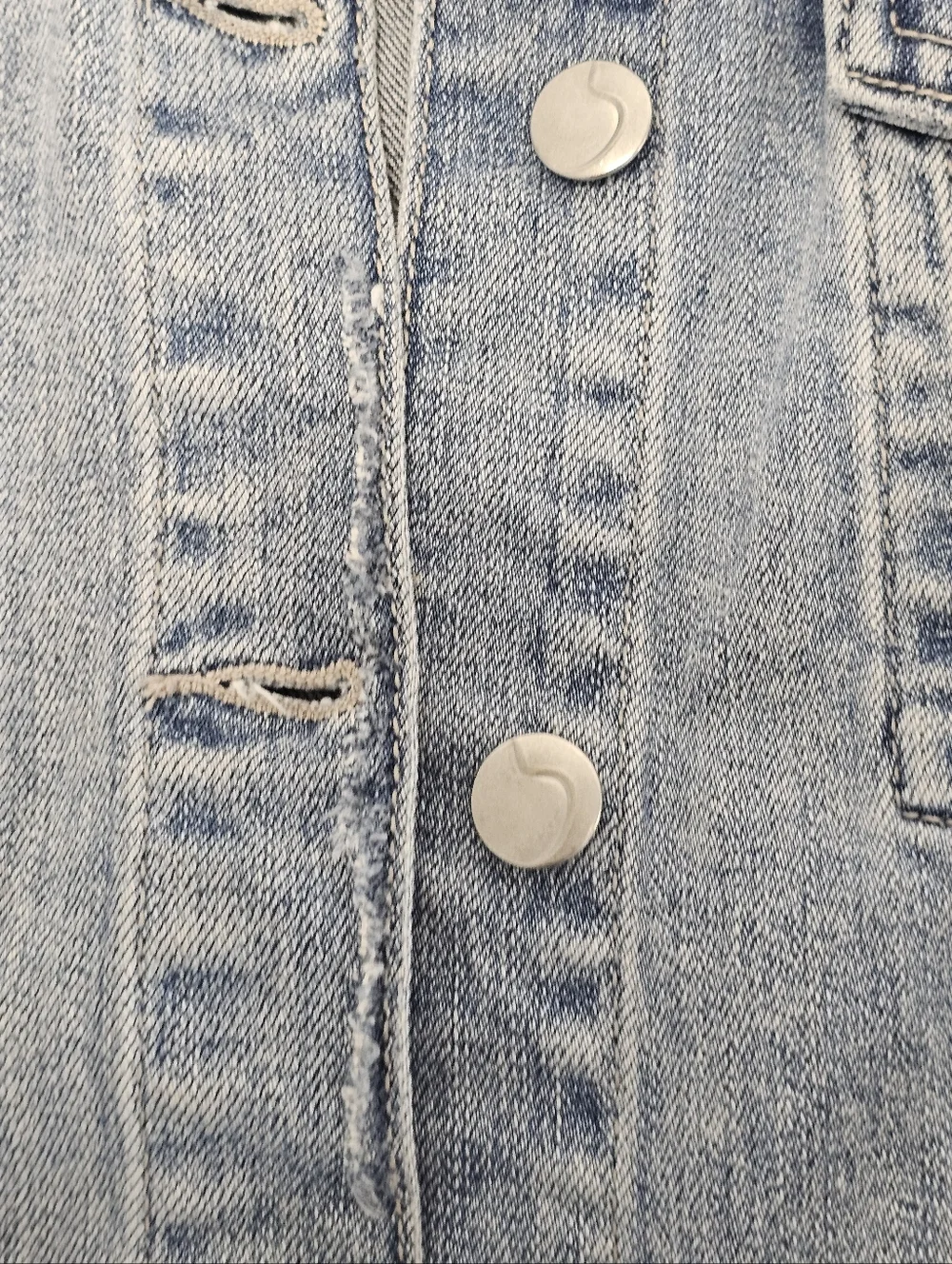 Joe’s Jeans Light Wash Distressed Denim Trucker Jacket Small Classic Fitted